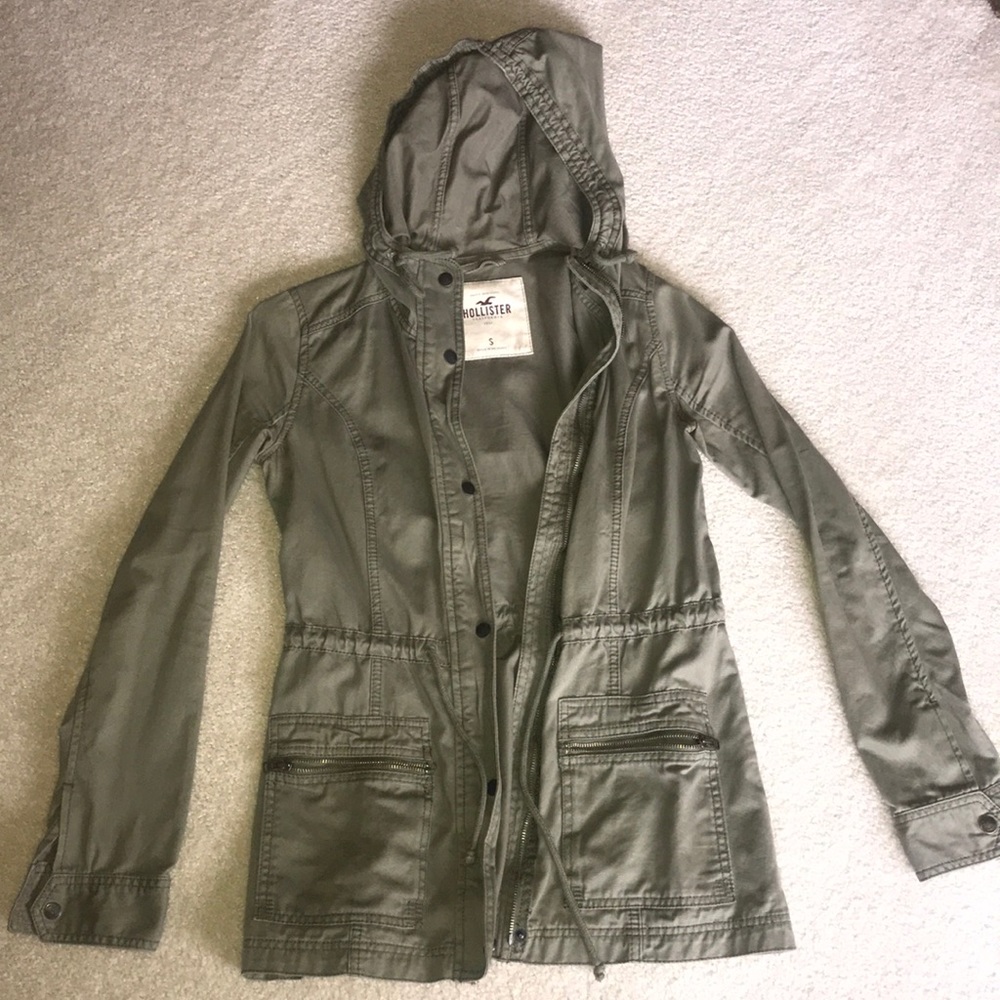 Hollister army green utility jacket